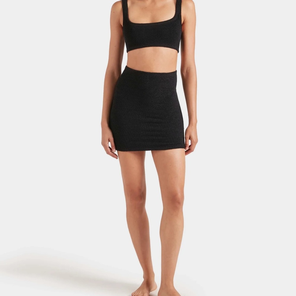 Brand New with Tags- Hunza G - Swim Skirt/ Tube Top 2-in-1 in Black!